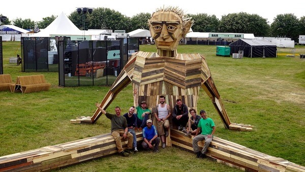 giant sculptures created from scrap wood 11
