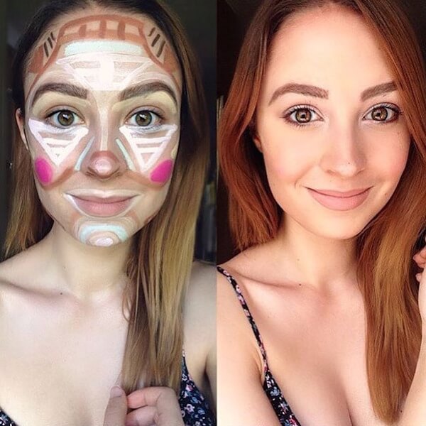 clown contouring makeup 2