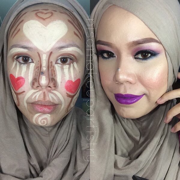 clown contouring makeup 3