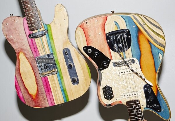 guitars from recycled skateboards 1