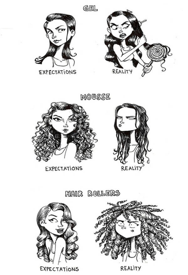 women expectations vs realities of hair grooming 7