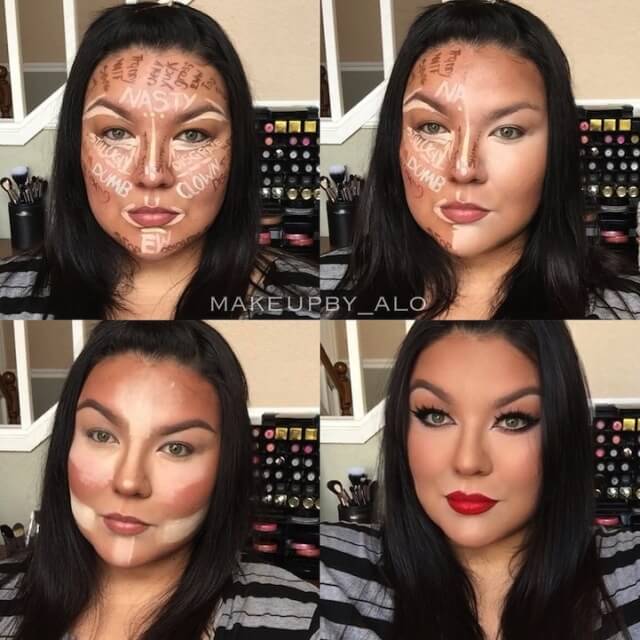 clown contouring makeup 7