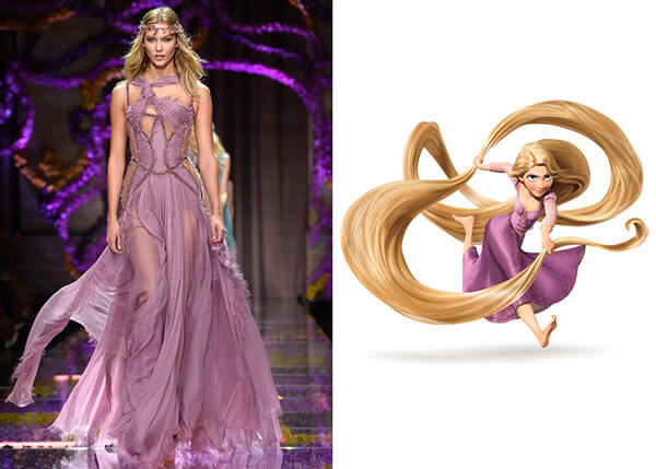 if Disney characters wore couture gowns 3
