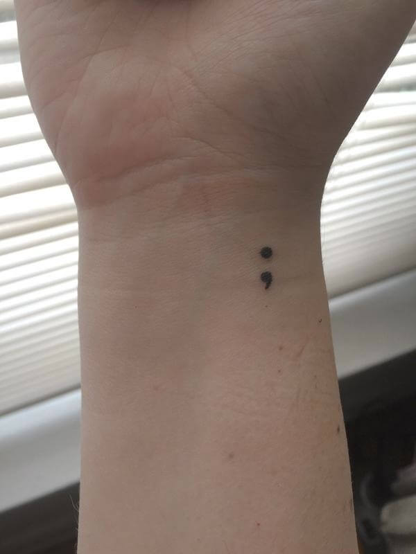 semicolon tattoo meaning 4