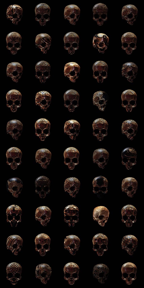 decorated skulls 24