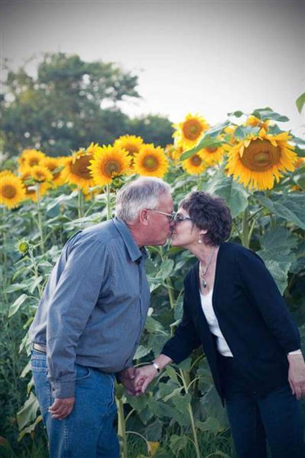 husband plants flowers for wife 5