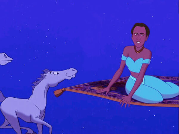 NICOLAS CAGE AS DISNEY PRINCESSES 8