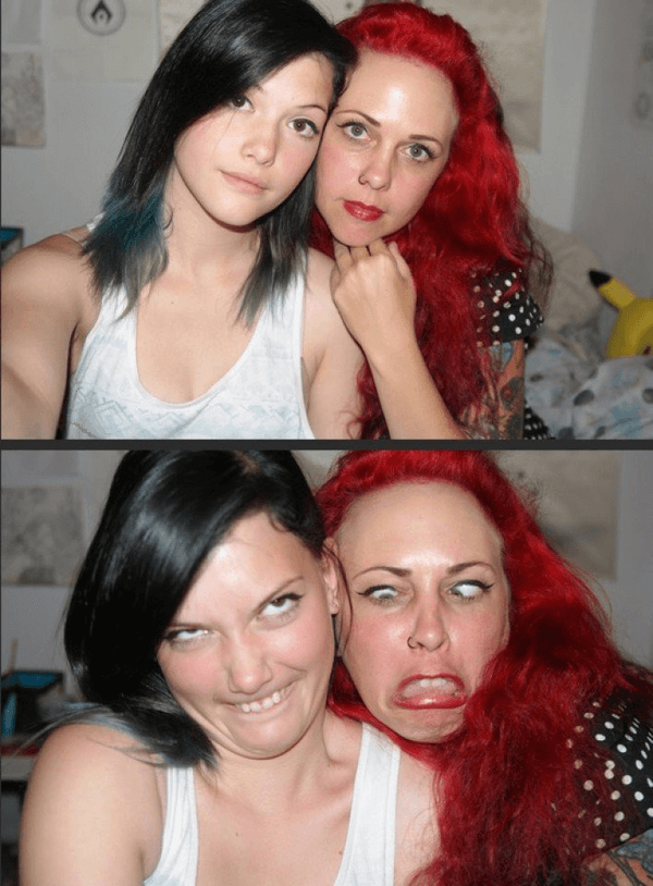pretty girls making funny faces 24