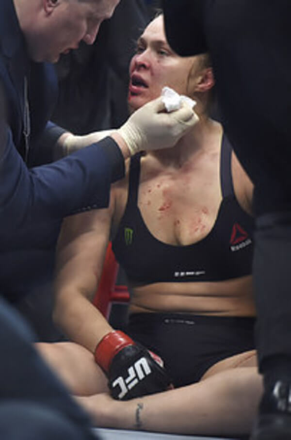 ronda rousey losing fight 3