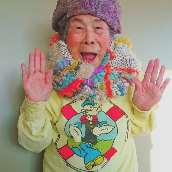 Grandma Modeling clothes 13