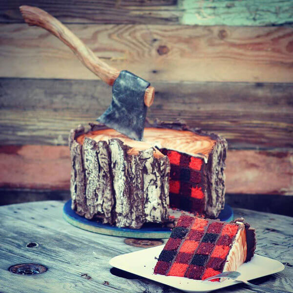 tree stump cake 1