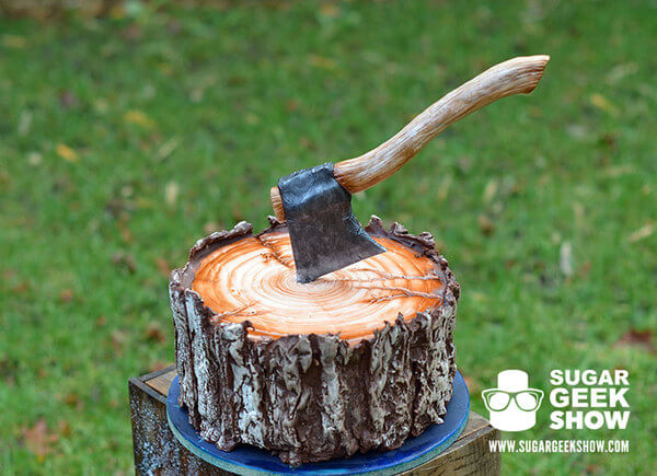 tree stump cake 2