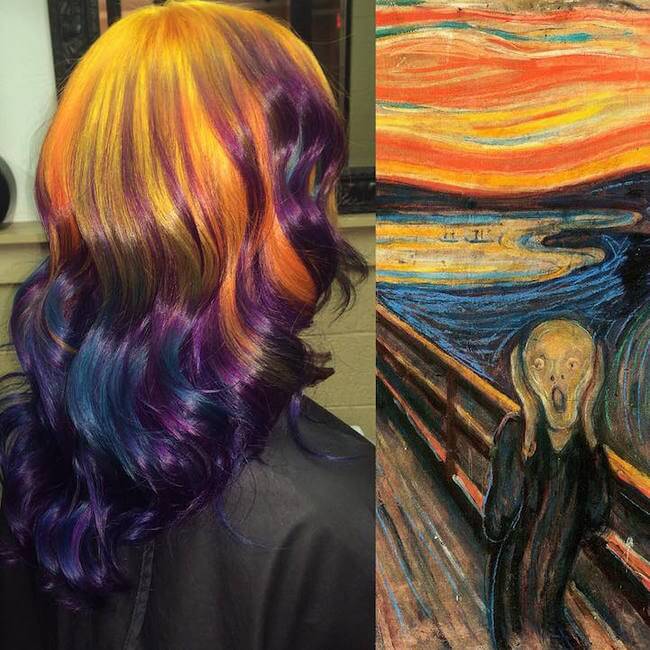 Hair Stylist Turns Classic Paintings Into Hair Colors 2