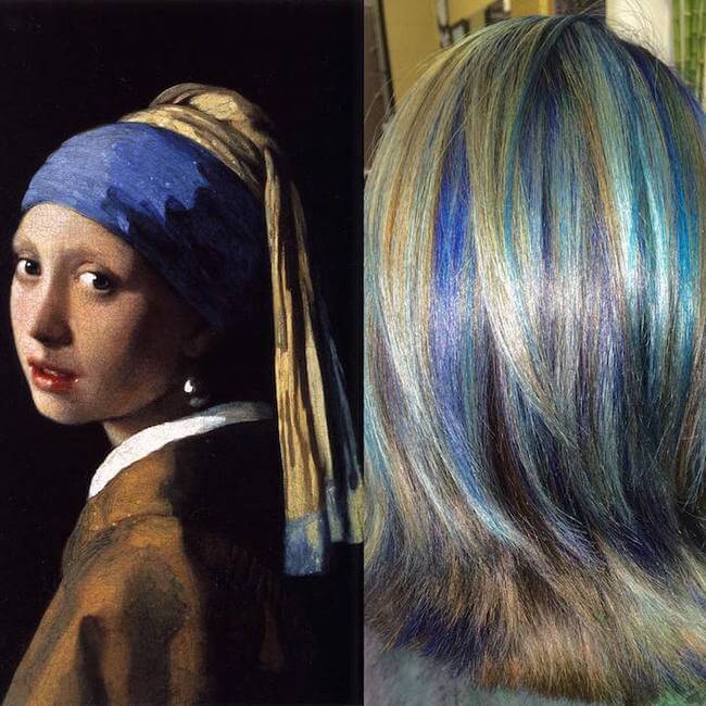Hair Stylist Turns Classic Paintings Into Hair Colors 8