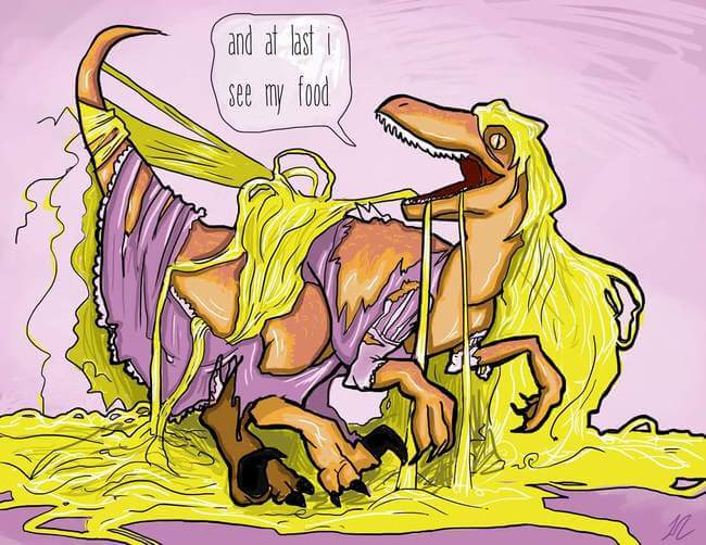 Disney princess as velociraptors 7