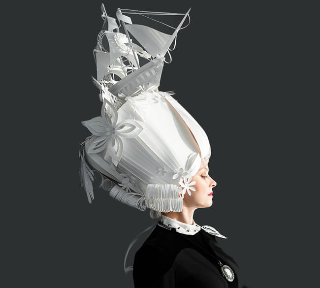 Artist Crafts Intricate Baroque Wigs From Paper And They Are Stunning