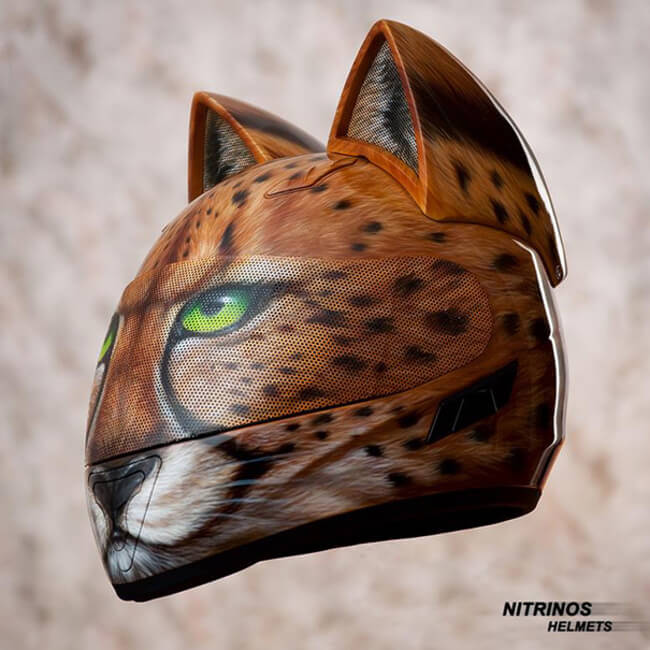 This Cat Bike Helmet With Ears From Russia Are Just Purrfect