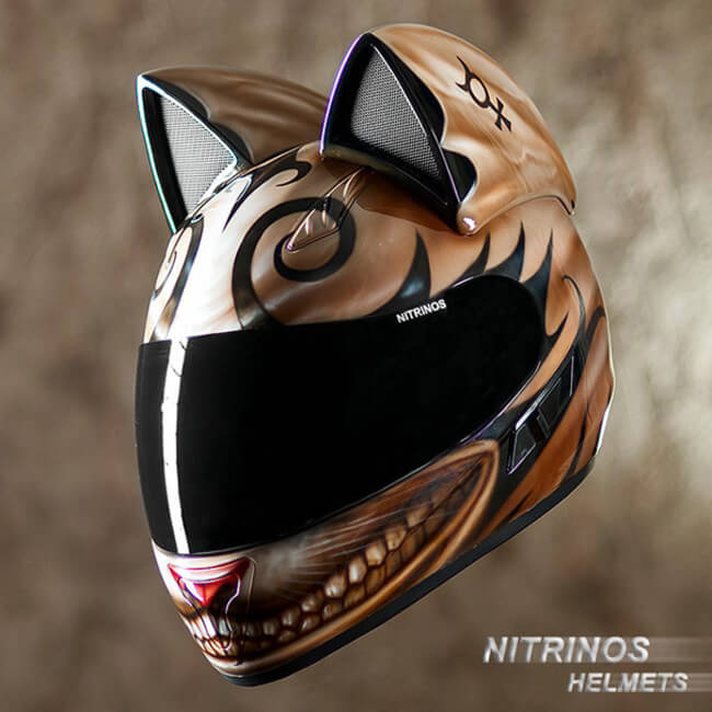 This Cat Bike Helmet With Ears From Russia Are Just Purrfect