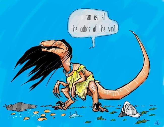 Disney princesses as velociraptors 11