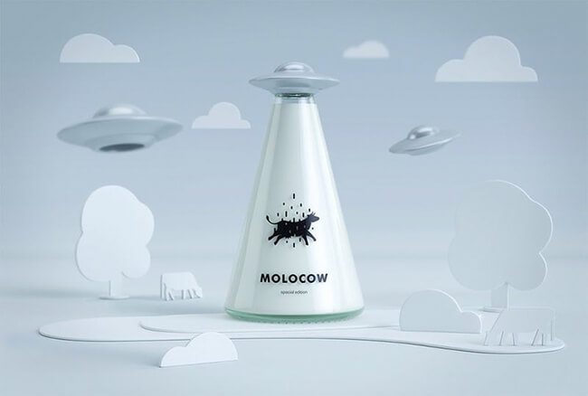 UFO Milk Bottle Design 2
