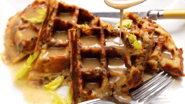 stuffing waffles