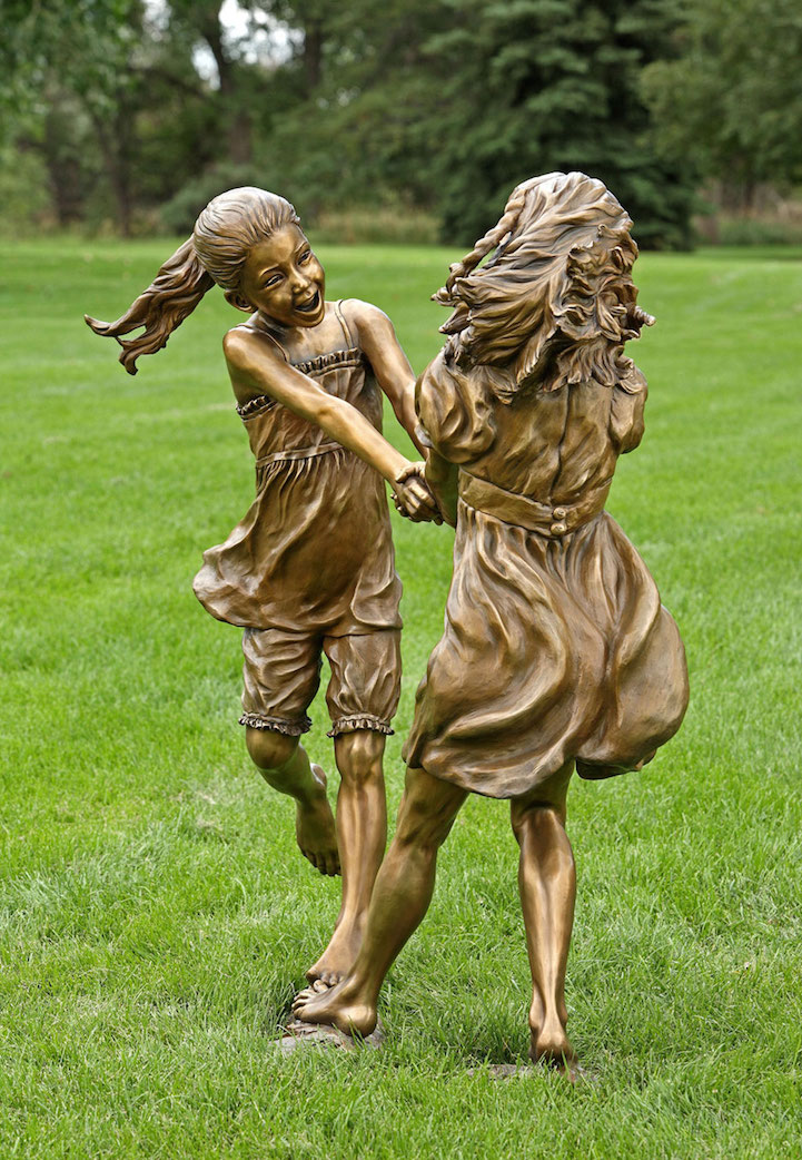 children bronze sculptures