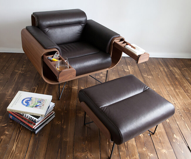 Leather Cigar Chair Recliner 1