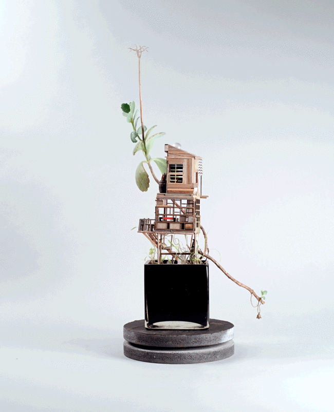 miniature Treehouse sculptures 1
