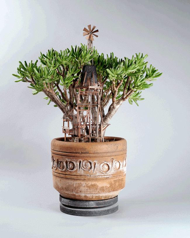 miniature Treehouse sculptures 11
