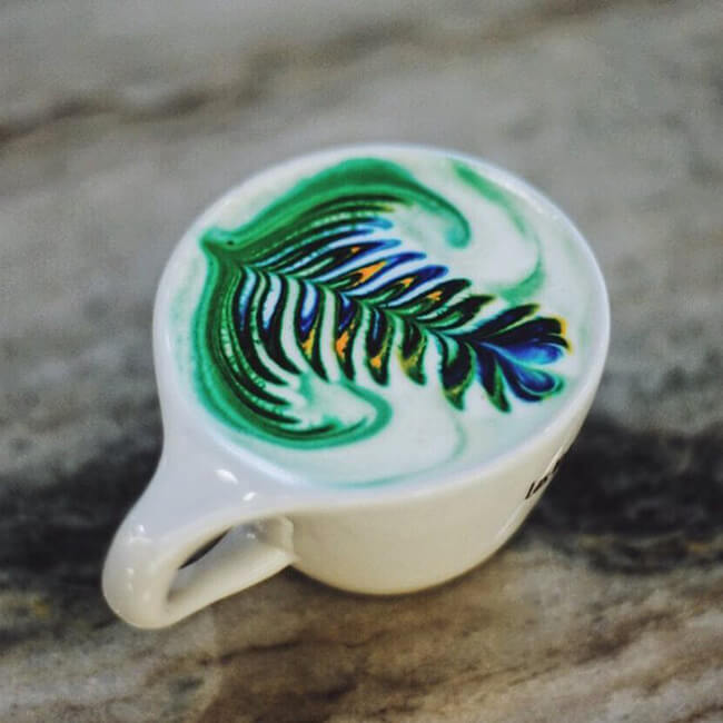 Colorful Latte Art Using Food Dye 8