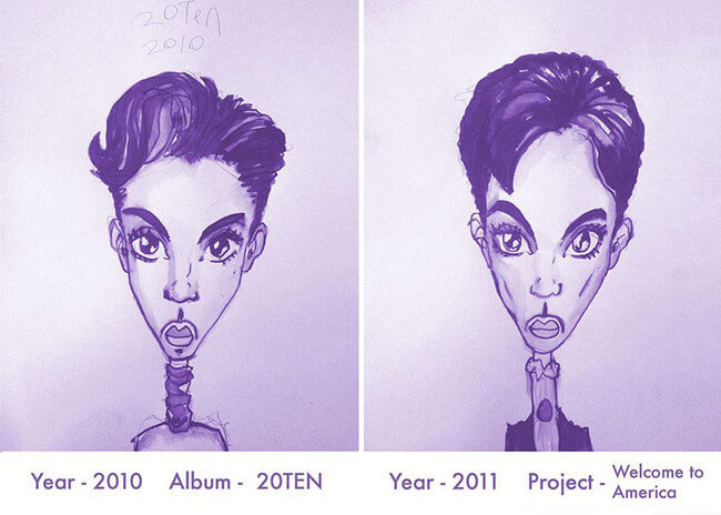 Prince's Hair Styles From 1978 To 2013 18