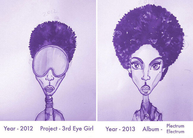 Prince's Hair Styles From 1978 To 2013 19
