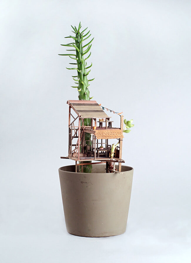 miniature Treehouse sculptures 2