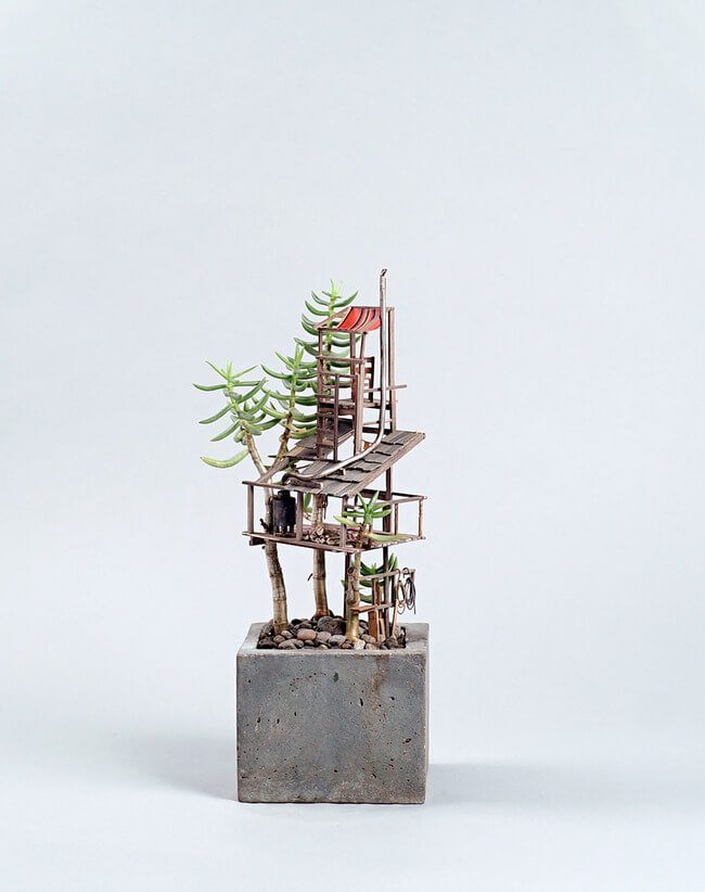 miniature Treehouse sculptures 3