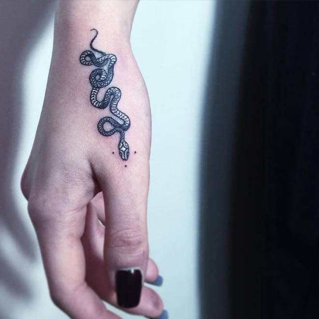 black and white snake tattoos 14