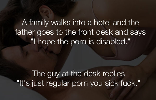 hilarious funny jokes - a family walks into a hotel and the father15