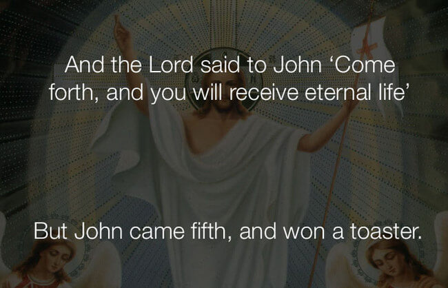 lol funny jokes - and the lord said to john16