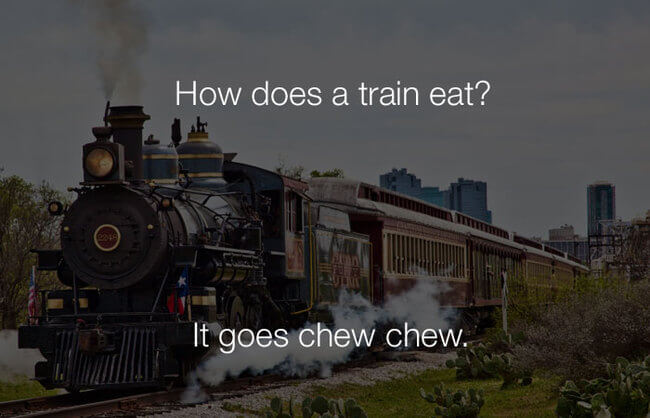 lmao funny jokes - how does a train eat19