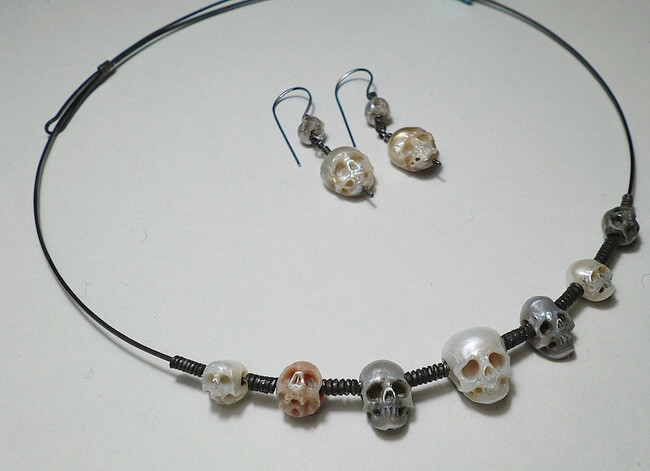 pearl skulls jewelry 2