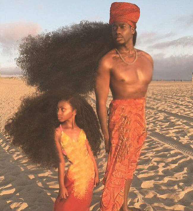 Father Daughter awesome hair 4