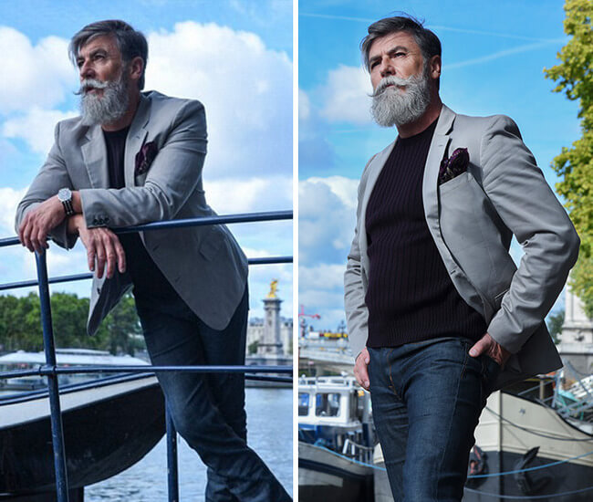 60 year old man becomes model after growing a beard 7