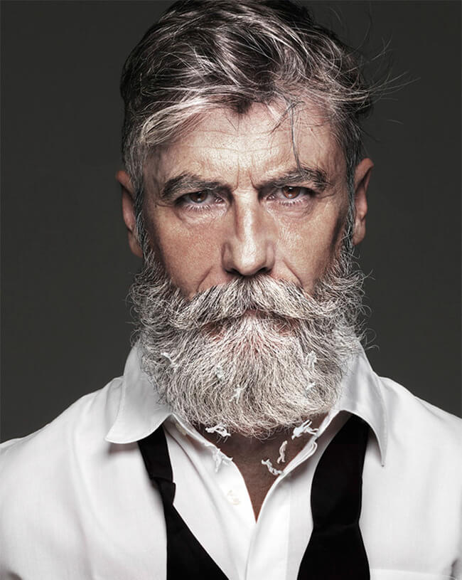 60 year old man becomes model after growing a beard 1