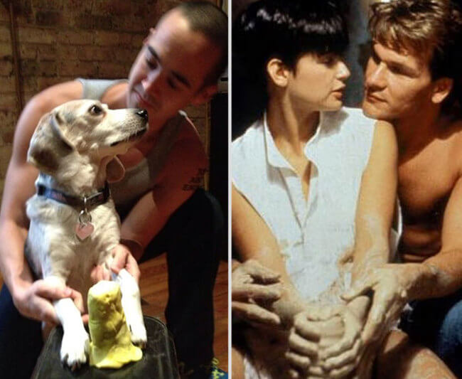 Famous Movie Scenes With His Dog 9