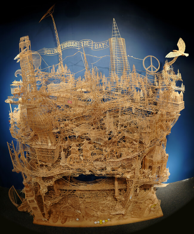 toothpick sculptures of san francisco 7