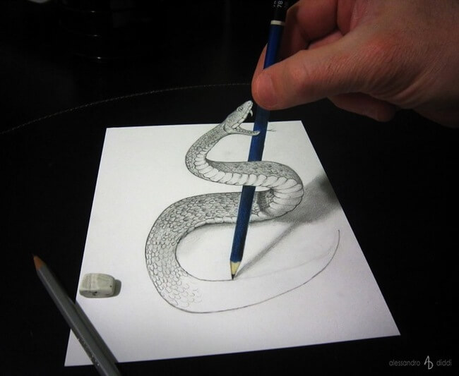 Stunning 3D Drawing Illusions By Alessandro Diddy