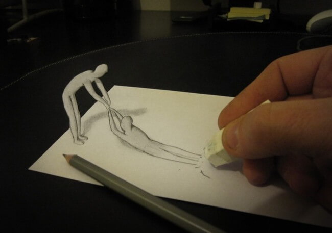 pencil illusions 4