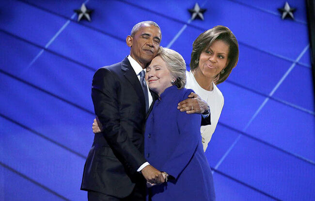 Obama And Clinton Hug 9