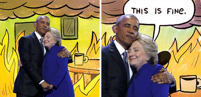 Obama And Clinton Hug 11