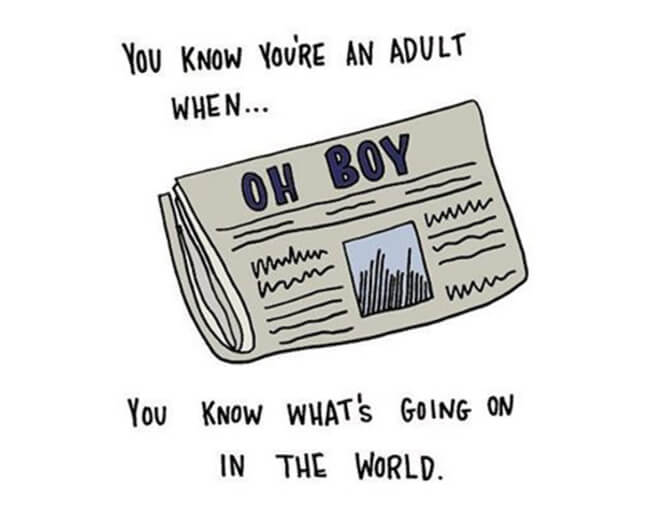 Funny Illustrations show you're An Adult 20