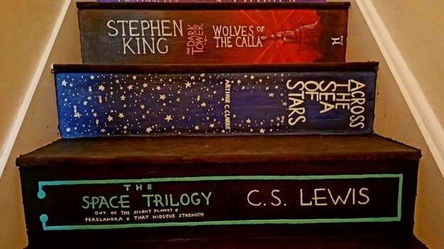 staircase painted like books 5